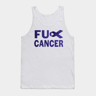 Fuck Cancer (Blue Ribbon) Tank Top